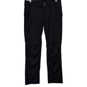 prAna Halle Black Straight Leg Cargo Outdoor Hiking Pants Womens 8